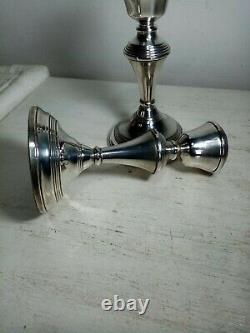 A Beautiful Pair Of Vintage, Hallmarked Silver Candlesticks