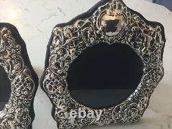 A Beautiful Pair Of Vintage Hallmarked Silver Picture Frames, London 1989