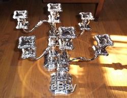 A Beautiful Pair of Vintage Goldfeder Silverplated Candelabra / Candlesticks