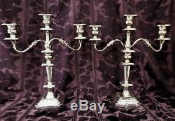 A Beautiful Pair of Vintage Goldfeder Silverplated Candelabra / Candlesticks