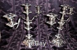 A Beautiful Pair of Vintage Goldfeder Silverplated Candelabra / Candlesticks