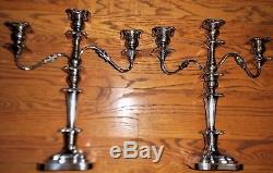 A Beautiful Pair of Vintage Goldfeder Silverplated Candelabra / Candlesticks