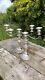 A Beautiful Pair Of Vintage Silver On Copper 3 Sconce Candlesticks