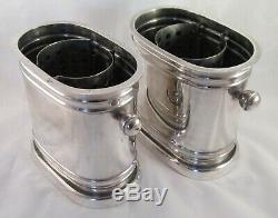 A Fine Pair of Vintage Silver Plated Wine Coolers Art Deco Style