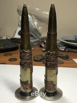 A Pair Of China Vintage Pepper Shaker With 1927 China Silver Dollar