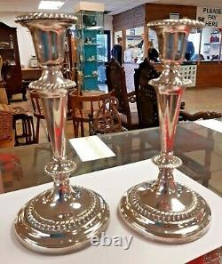 A Pair of Vintage Silver Candlesticks