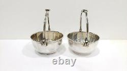 A Pair of Vintage Small Handled Sterling Silver Bowls, 107 grams
