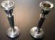 A Pair Of Vintage Solid Silver Candlestick 14cm Tall