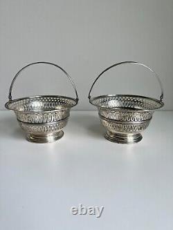 A Pair of Vintage Sterling Silver Table Baskets