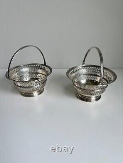 A Pair of Vintage Sterling Silver Table Baskets