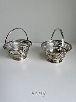 A Pair of Vintage Sterling Silver Table Baskets