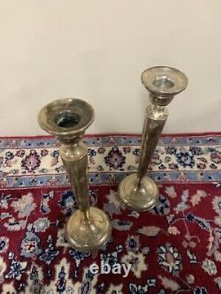 A Vintage Pair of Sterling Silver Candlesticks
