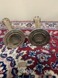 A Vintage Pair of Sterling Silver Candlesticks