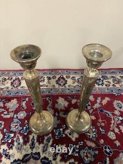 A Vintage Pair of Sterling Silver Candlesticks