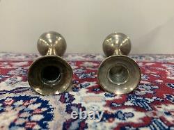 A Vintage Pair of Sterling Silver Candlesticks