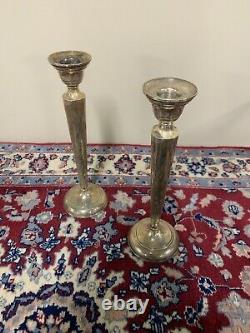 A Vintage Pair of Sterling Silver Candlesticks