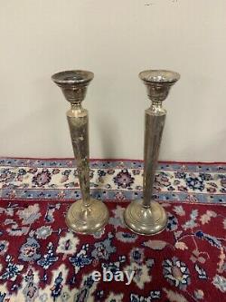 A Vintage Pair of Sterling Silver Candlesticks