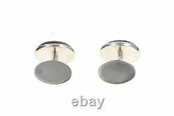A pair of 1960 Gussi silver and tigers eye cufflinks Vintage Scandinavian