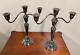 A Pair Of Vintage Sterling Silver Weighted Candelabra Candlesticks