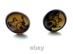 A wonderful pair of vintage naughty cuff links