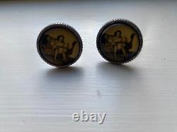 A wonderful pair of vintage naughty cuff links