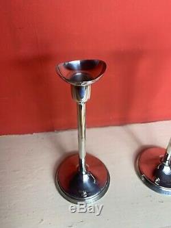 Ainar Axelsson for GAB a pair Solid silver candlesticks. 1971 Vintage