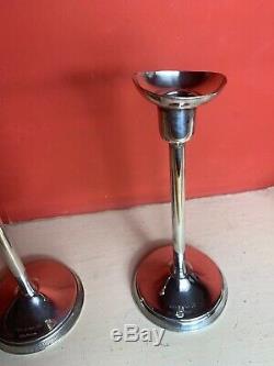 Ainar Axelsson for GAB a pair Solid silver candlesticks. 1971 Vintage