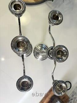 Alvin Sterling Silver Candelabra Pair Vintage S-164