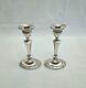An Eight Inch Pair Of Vintage Sterling Silver Candlesticks By D. J Silver, London