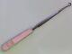 Antique Sterling Silver Pink Guilloche Enamel Button Hook 8-3/8 Courting Couple