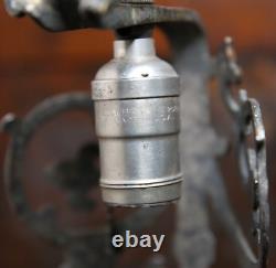 Antique Vintage Light Wall Sconce Pair Arts Crafts Tudor Gothic silver lamps