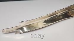 Antique Vintage Pair of Silver Plate Metal PHEASANT Sculptures 19x 5 x 3