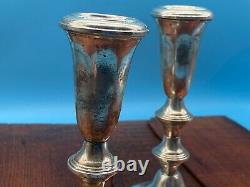 Antique Vintage Sterling Silver 925 Pair of Candlesticks/Holders 661g