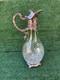 Antique/ Vintage Pair Silver Plate And Glass Claret Jugs
