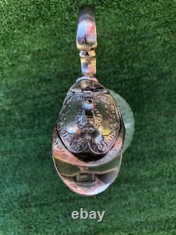 Antique/ Vintage pair silver plate and glass claret jugs
