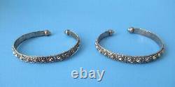 Armbands/Bracelets Silver Mid Eastern Set Vintage PairWeighing 3 oz Silver