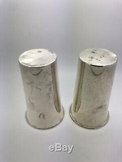 Arthur Stone Vintage Pair Sterling Silver Mint Julep Cups Hand Hammered No Mono