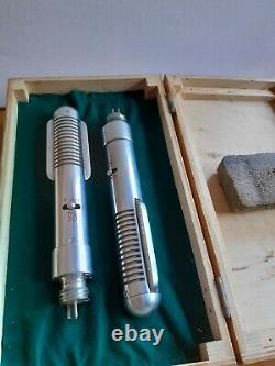 B&O, bang & olufsen vintage microphones, pair in wooden carrier box