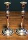Beautiful Ant. Pair Of 12.5 19th Century Sheffield Plate Silver Candle Holders