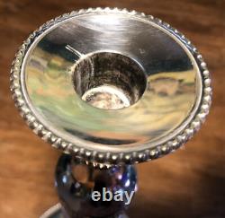 Beautiful Ant. Pair Of 12.5 19th Century Sheffield Plate Silver Candle Holders