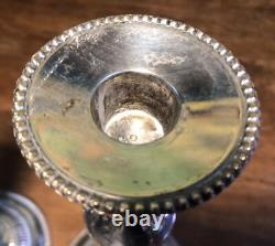 Beautiful Ant. Pair Of 12.5 19th Century Sheffield Plate Silver Candle Holders