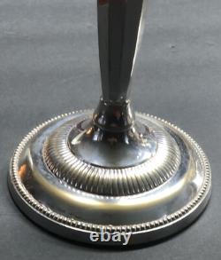 Beautiful Ant. Pair Of 12.5 19th Century Sheffield Plate Silver Candle Holders