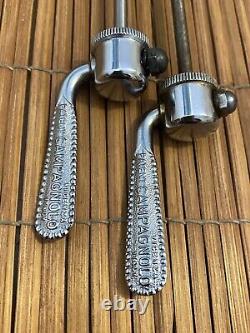 Beautiful Vintage Campagnolo Record Flat Lever Skewers 1 Pair