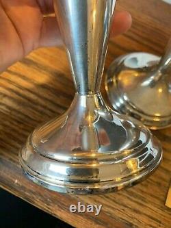 Beautiful Vintage Pair Of Towle Sterling Candle Sticks With Free Shipping