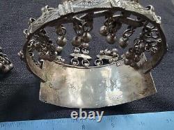 Beautiful Vintage Pair of Silver Egyptian Zar Armlets or Bracelets
