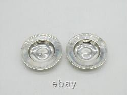 Britannia Silver Pair of Armada Dishes Vintage 1977 London Comyns & Sons