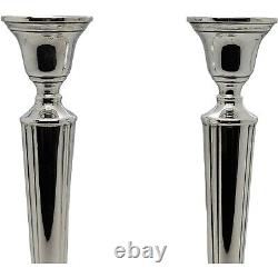 Cartier Splendid Pair Of Vintage Candlesticks Sterling Weighted Silver #c1