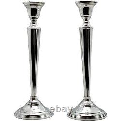 Cartier Splendid Pair Of Vintage Candlesticks Sterling Weighted Silver #c1