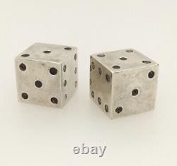 Cartier Vintage Sterling Silver Dice Pair Rare