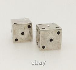 Cartier Vintage Sterling Silver Dice Pair Rare